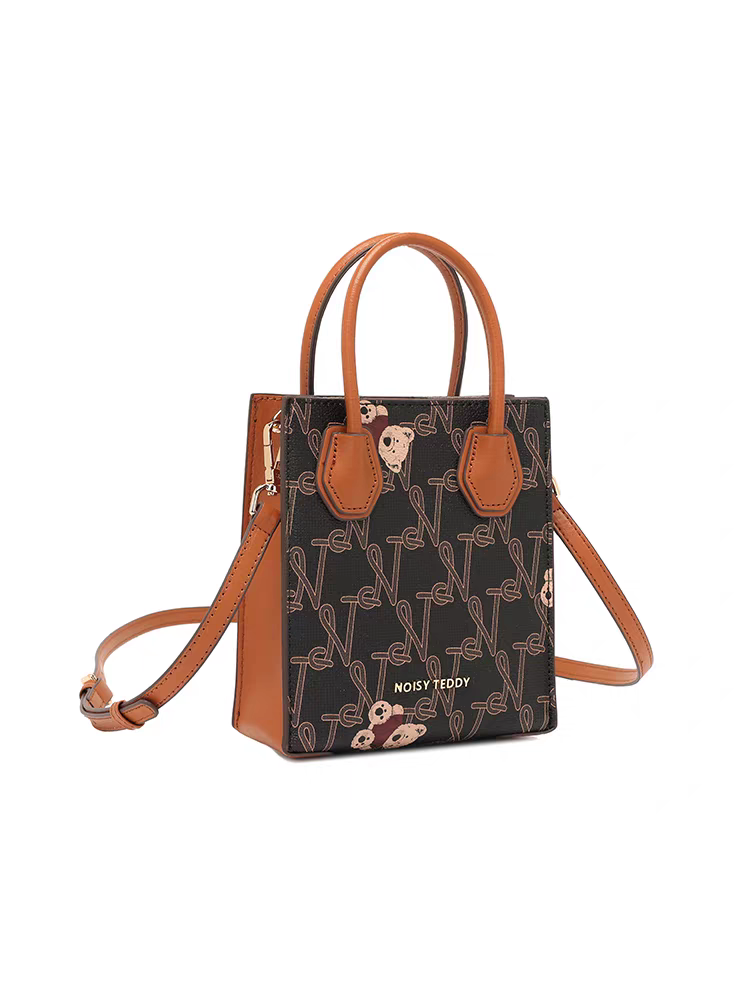 NOISY TEDDY25 New trendy and stylish women's single-shoulder crossbody handbag with cute bear design for commuting