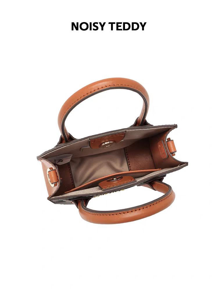 NOISY TEDDY25 New trendy and stylish women's single-shoulder crossbody handbag with cute bear design for commuting