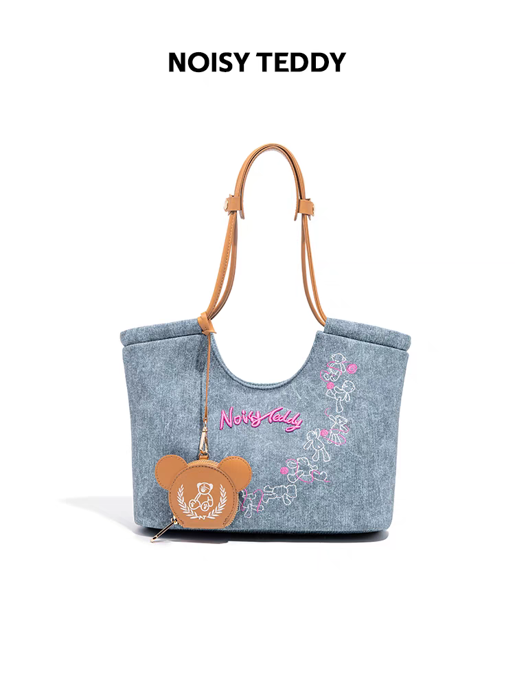 NOISY TEDDY25 Summer Edition fashionable, trendy, simple design sense, large capacity women's handbag, versatile