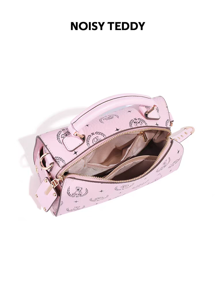 NOISY TEDDY25 New fashionable printed light luxury niche women's handbag, trendy single-shoulder crossbody bag