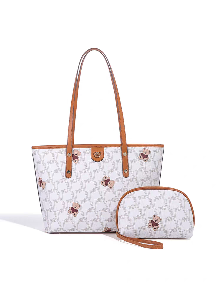 NOISY TEDDY25 New trendy and fashionable women's mother and child bag, large capacity tote bag for commuting, high-end style