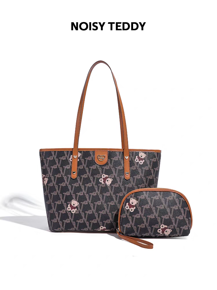 NOISY TEDDY25 New trendy and fashionable women's mother and child bag, large capacity tote bag for commuting, high-end style