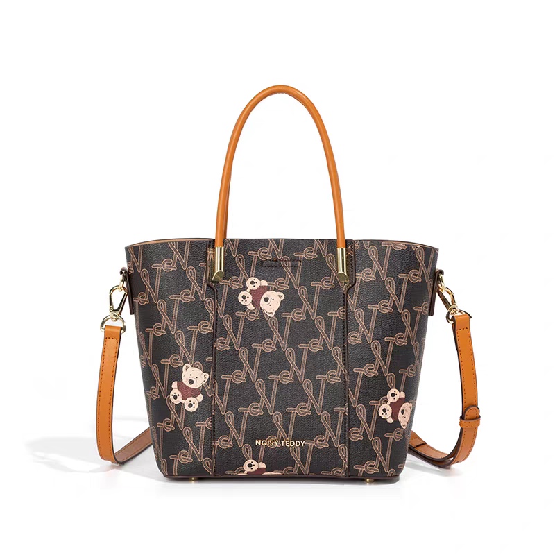 NOISY TEDDY25 New fashion trend high-end texture handbag, letter print single-shoulder crossbody bag
