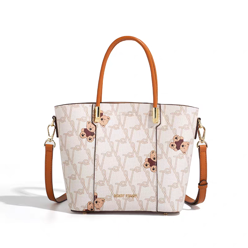 NOISY TEDDY25 New fashion trend high-end texture handbag, letter print single-shoulder crossbody bag