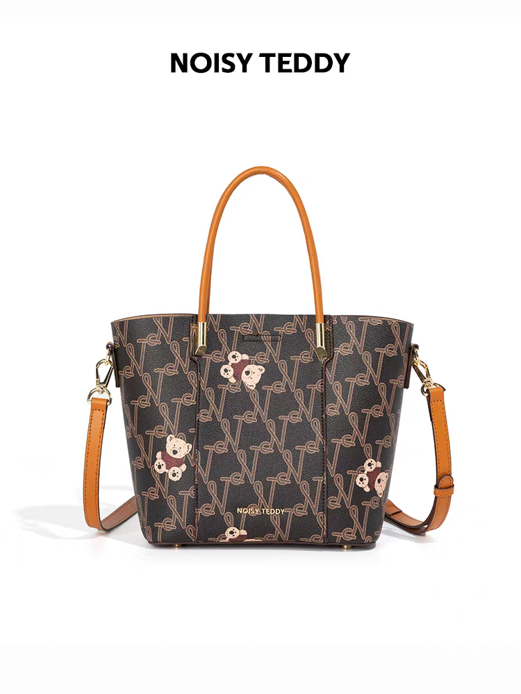 NOISY TEDDY25 New fashion trend high-end texture handbag, letter print single-shoulder crossbody bag