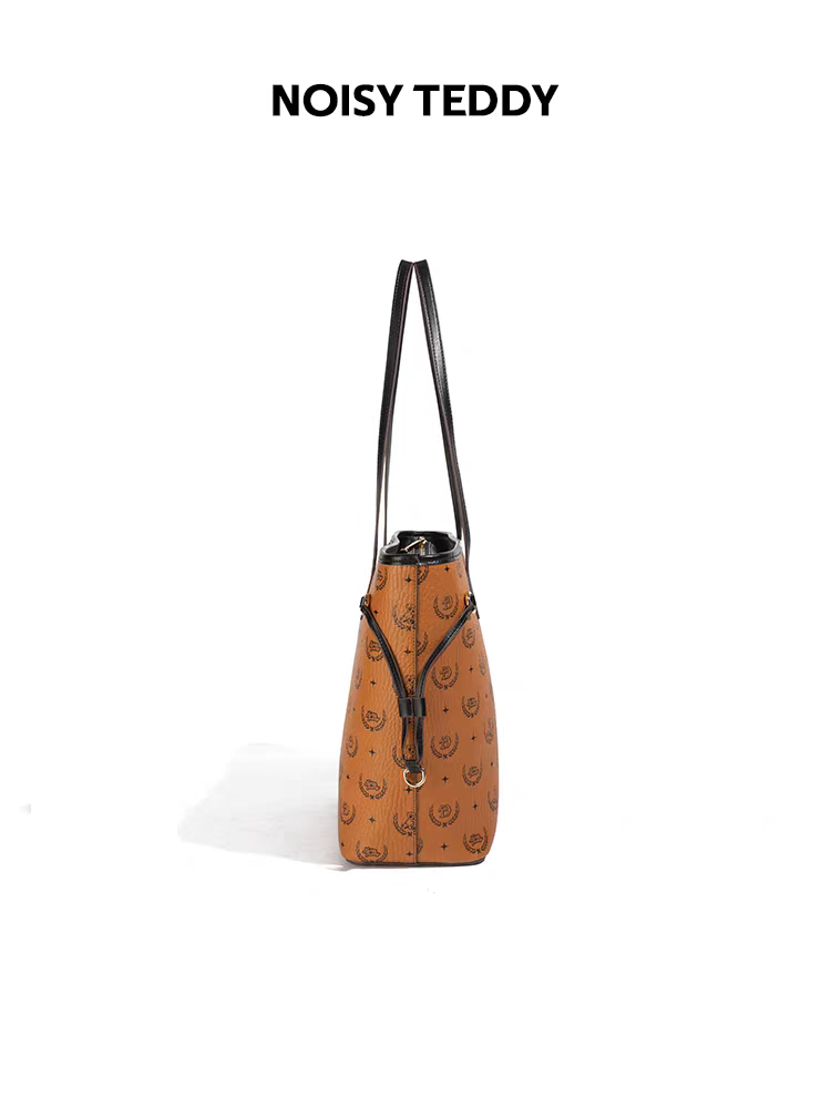 NOISY TEDDY25 New retro high-end printed texture women's trendy handbag, fashionable, light luxury and versatile