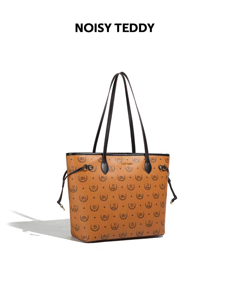 NOISY TEDDY25 New retro high-end printed texture women's trendy handbag, fashionable, light luxury and versatile