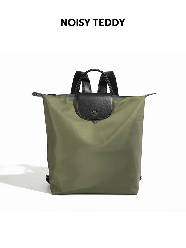 NOISY TEDDY25 new stylish and simple solid color backpack for commuting, large capacity, lightweight and versatile