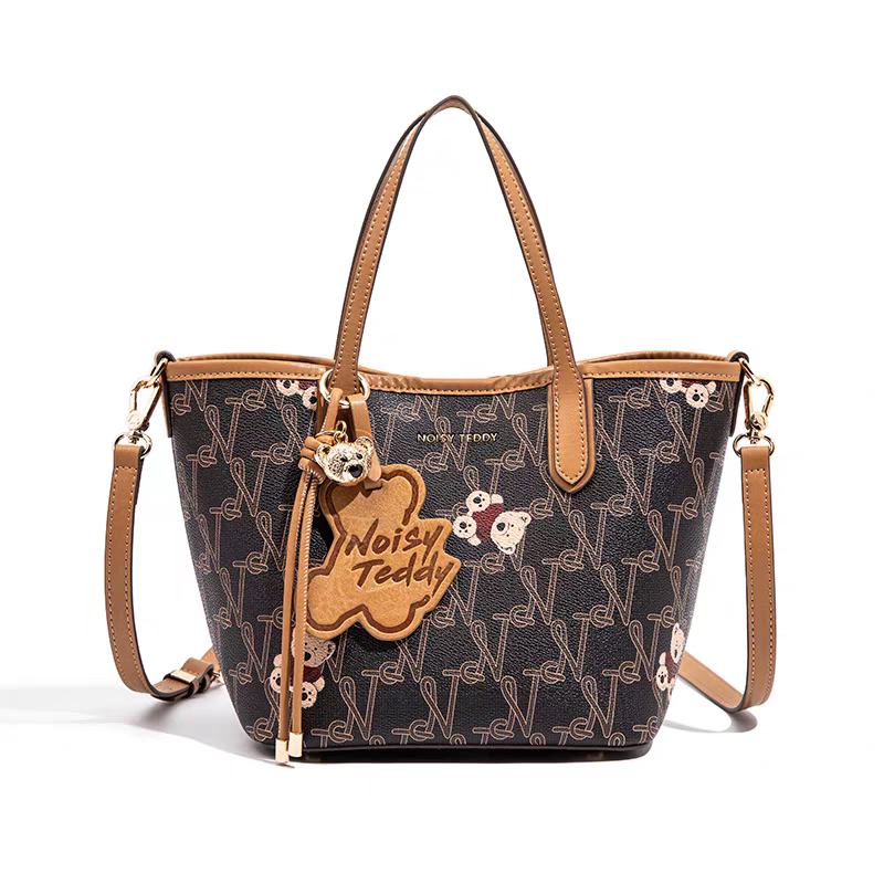 NOISY TEDDY25's new fashionable and trendy printed women's handbag is versatile. A single crossbody bag is also versatile