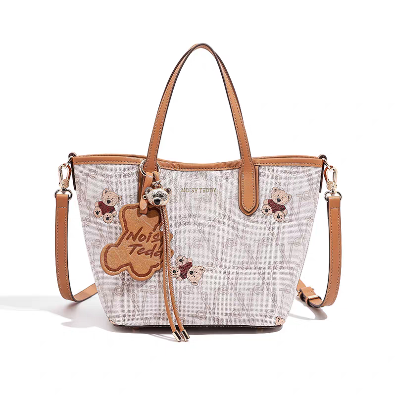 NOISY TEDDY25's new fashionable and trendy printed women's handbag is versatile. A single crossbody bag is also versatile