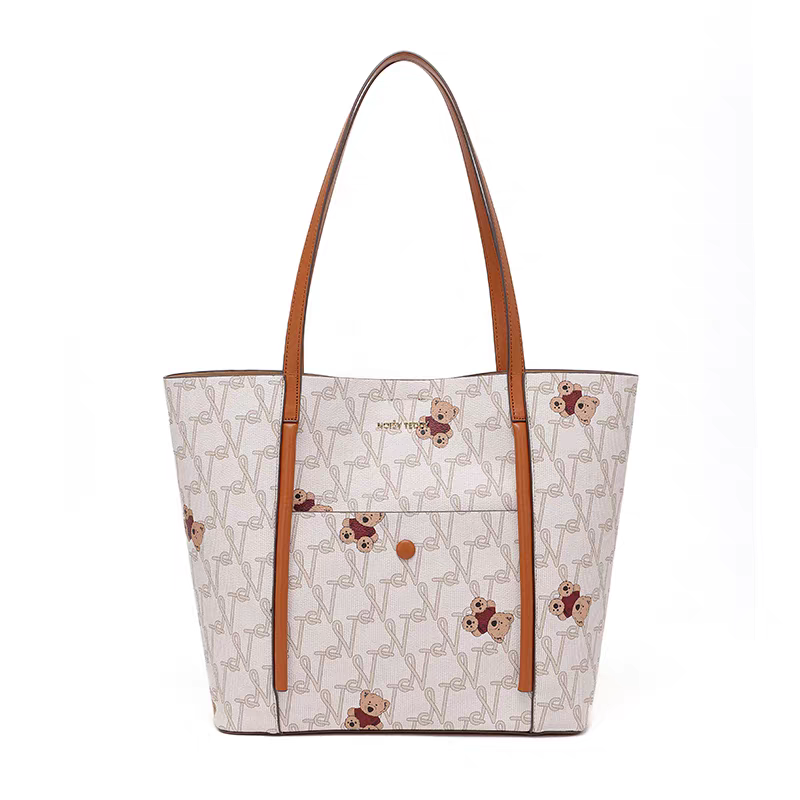 NOISY TEDDY25 New fashionable and high-end quality women's single-shoulder hand-carry large capacity commuter tote bag