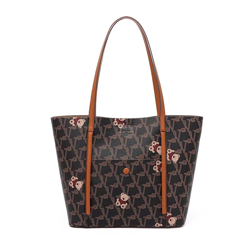NOISY TEDDY25 New fashionable and high-end quality women's single-shoulder hand-carry large capacity commuter tote bag