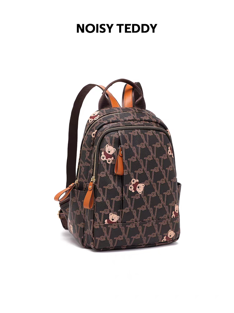 NOISY TEDDY25 New fashion trend retro backpack, light luxury, high-end, large capacity, versatile