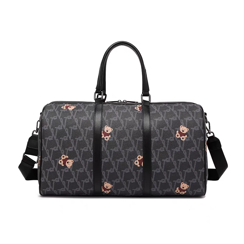 NOISY TEDDY25's new lettered print trendy and fashionable women's hand-held travel bag with a retro and high-end feel