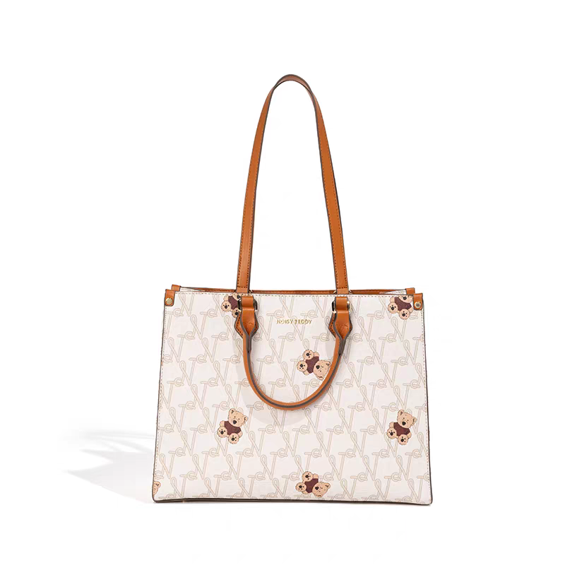 NOISY TEDDY25 new high-end texture retro women's handbag with letter print, fashionable and versatile