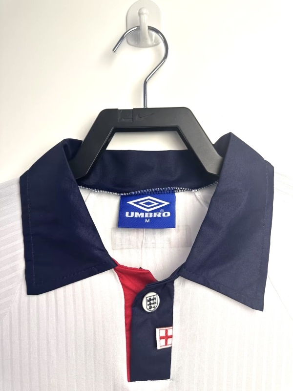 【Retro shirt】D811#1998 England Home Long Sleeve Shirt