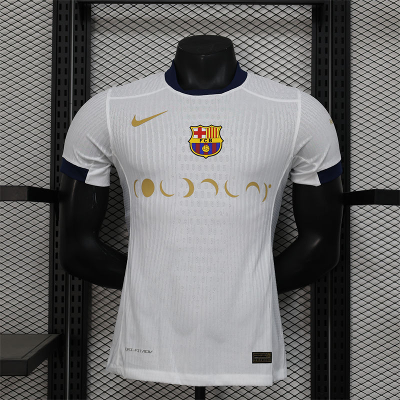 【Player Version】24/25 Barcelona White ColdPlay Band Joint Edition Jersey