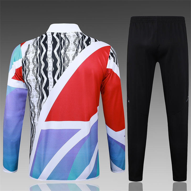 【Adult Training Wear】A844 # 2425 Long Pull Arsenal Red White Green Inkjet (White Zipper)