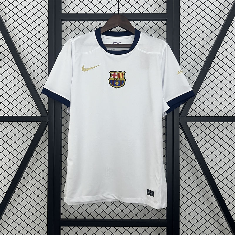 【FAN】24/25 Barcelona White co branded version without advertisements Jersey