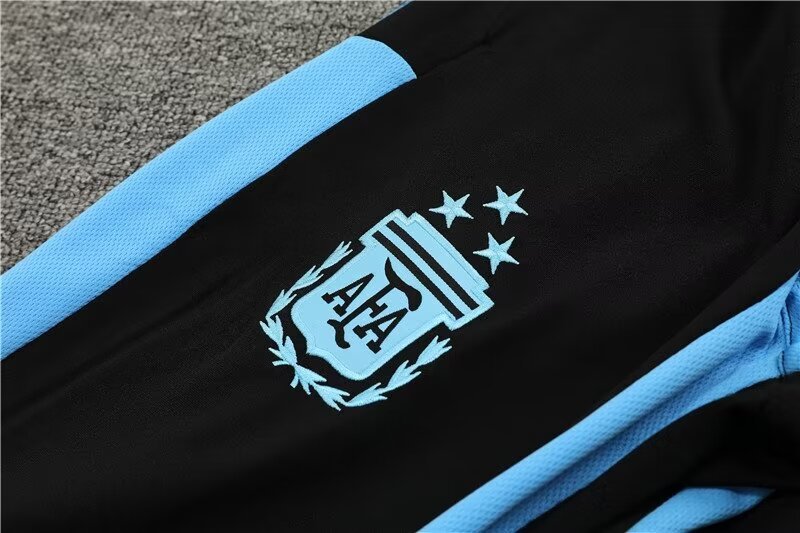 2023/2024 Argentina half-pull training uniform white camouflage jersey set