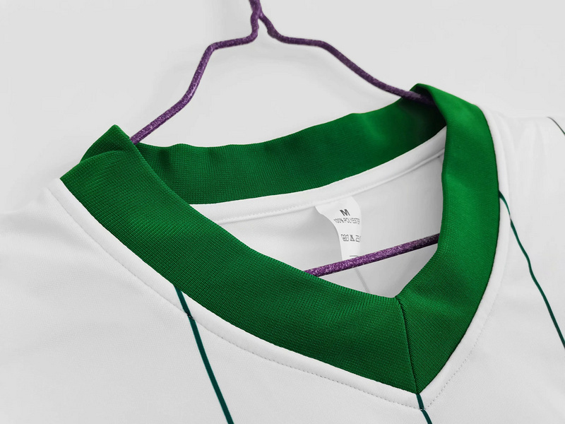 retro 1984-86 Celtic away white football jersey retro