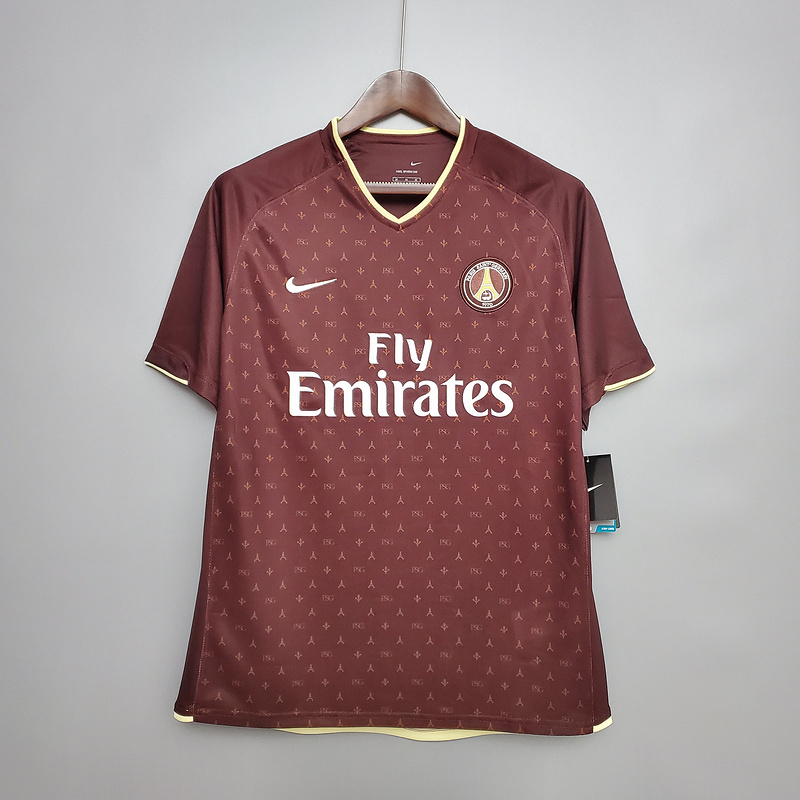 Retro 06-07 PSG Away Red   Football jersey retro