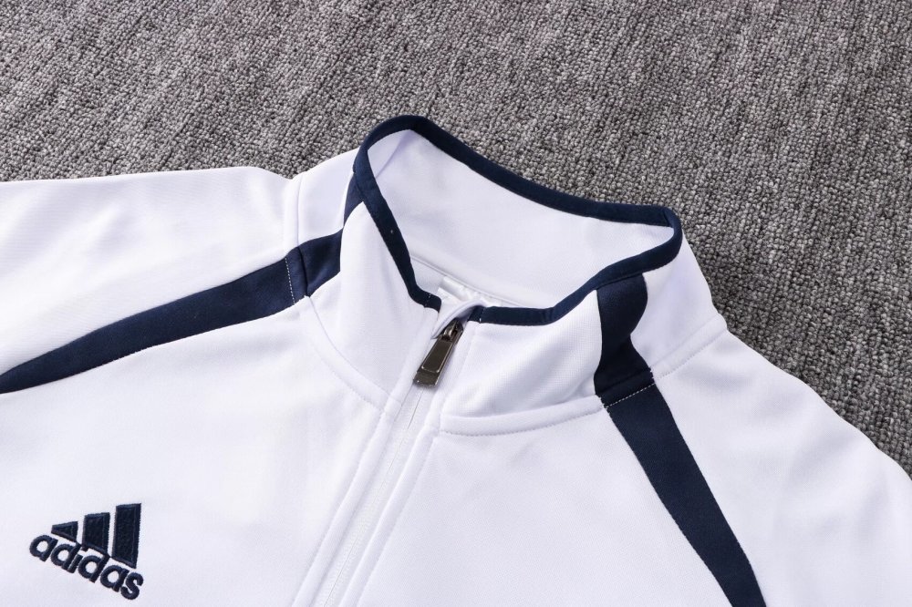 2022/2023 Real Madrid long zipper jacket white football shirt set -1:1 Thai quality