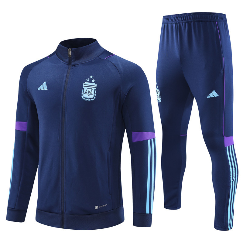 2022 Argentina Blue Long Pull Jacket Training Wear