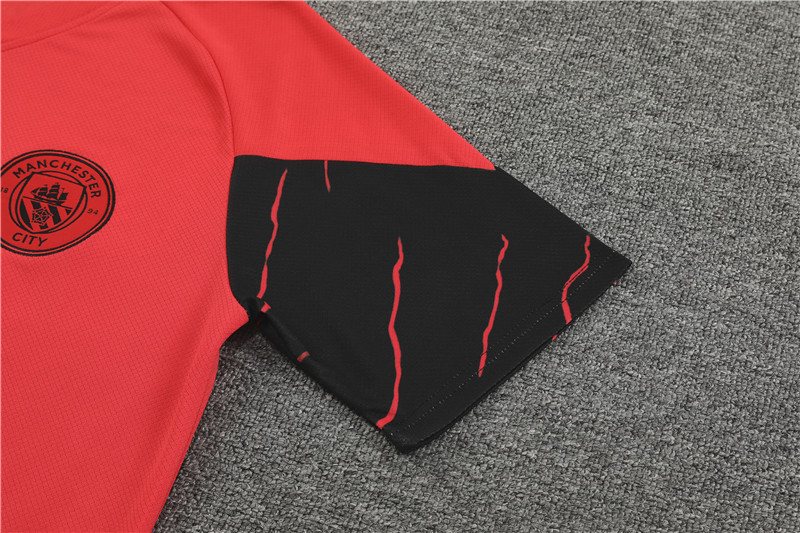 23-24 Short Sleeve Training Wear Manchester City Orange Red