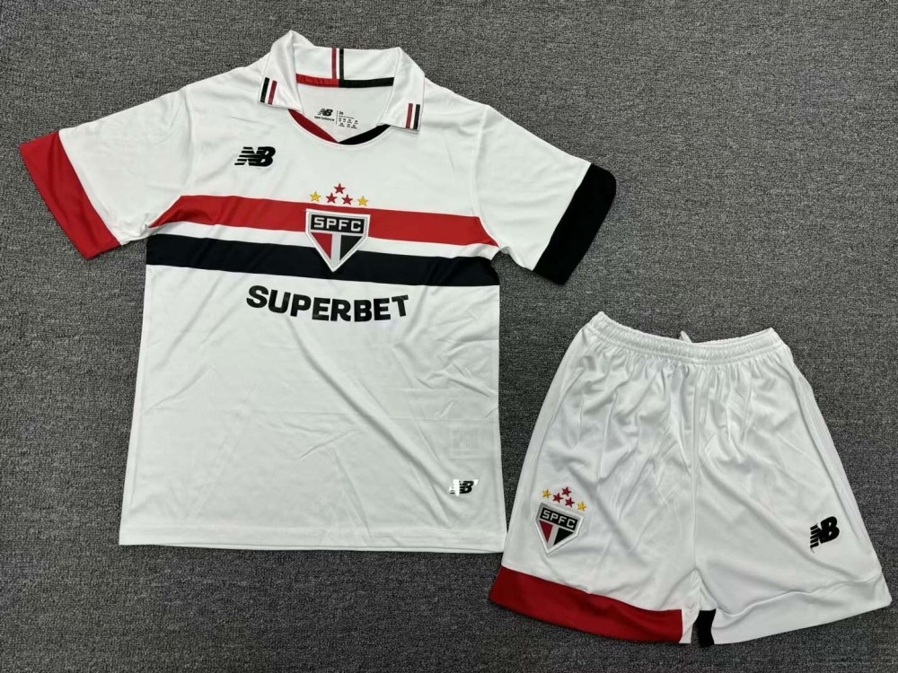 2024/2025 Sao Paulo Home Jersey 1:1 Thai Quality Kids Size