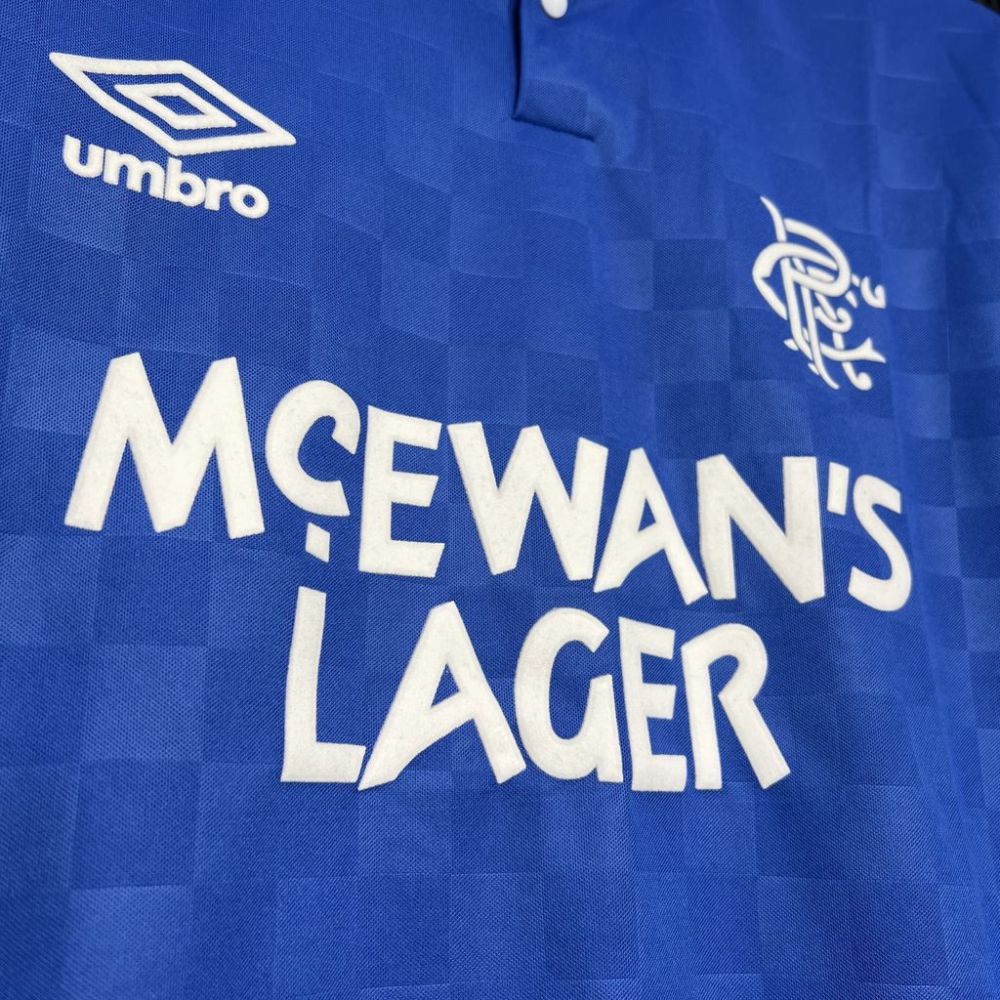 Retro 1987-90 Rangers Home football jersey Retro