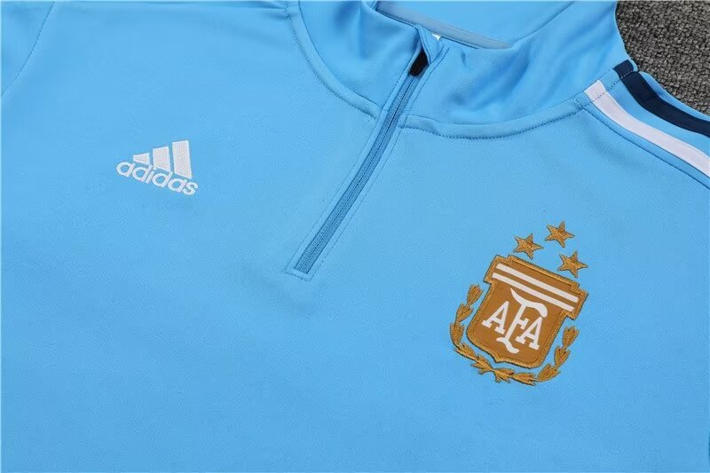 2023/2024 Argentina Half-length Training Wear Light Blue Suit