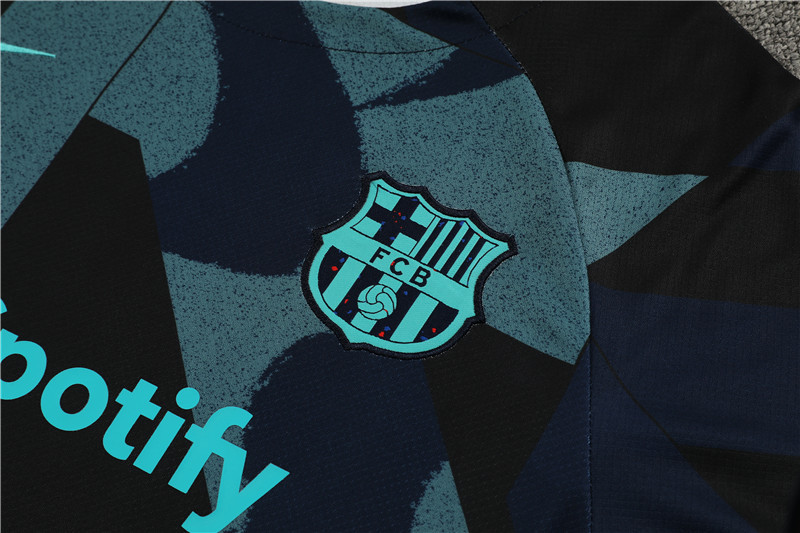 23-24-Short-sleeved training uniform Barcelona royal blue [camouflage style]