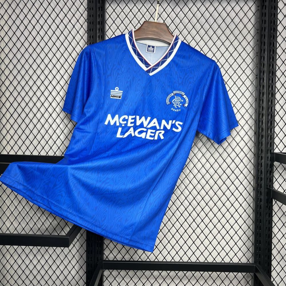 Retro 1990-92 Rangers Home football jersey Retro