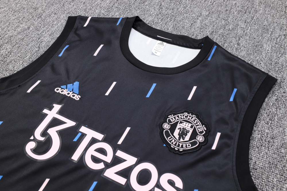 23-24 Manchester United Black Sleeveless Vest Training Wear suit