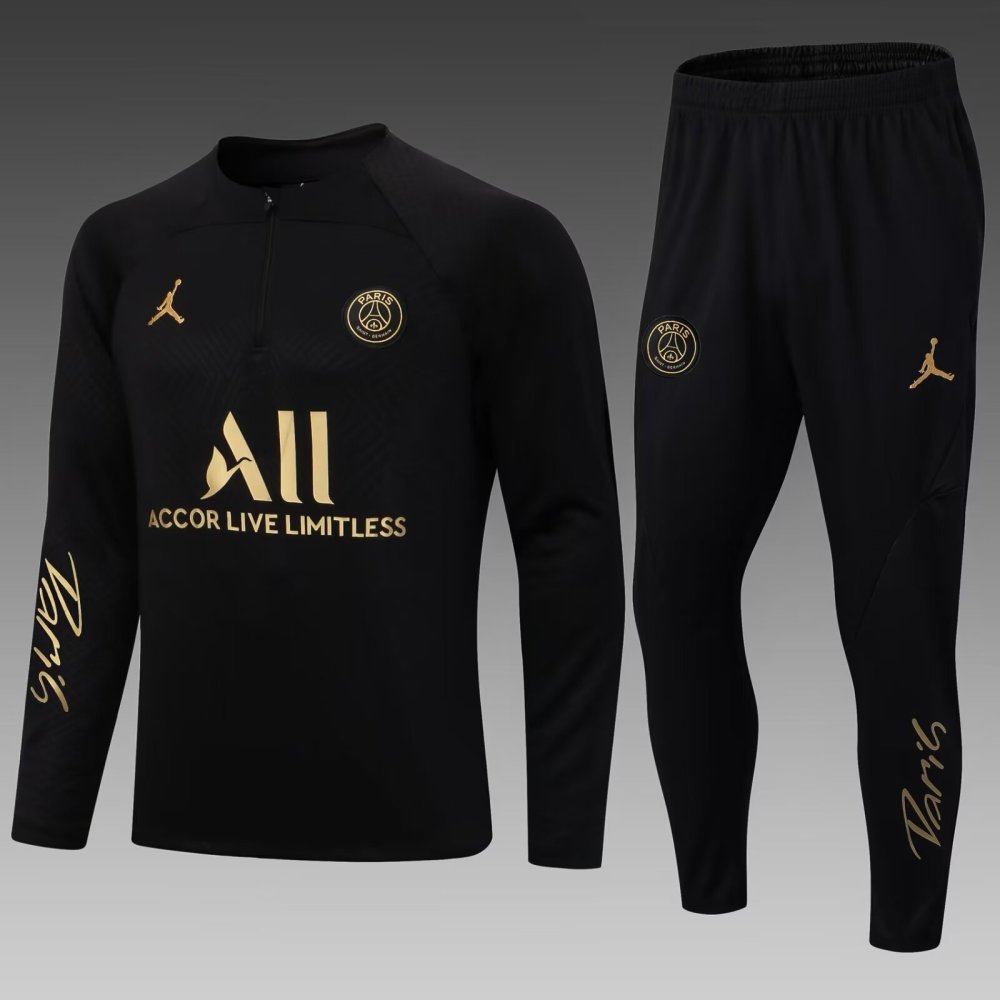 2022/2023 Paris Saint-Germain half-pull training suit black package