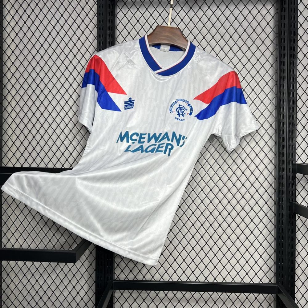 Retro 1990-92 Rangers away football jersey Retro
