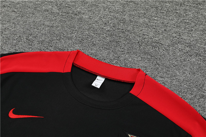 24-25 Short Sleeve Training Jersey Portugal Black