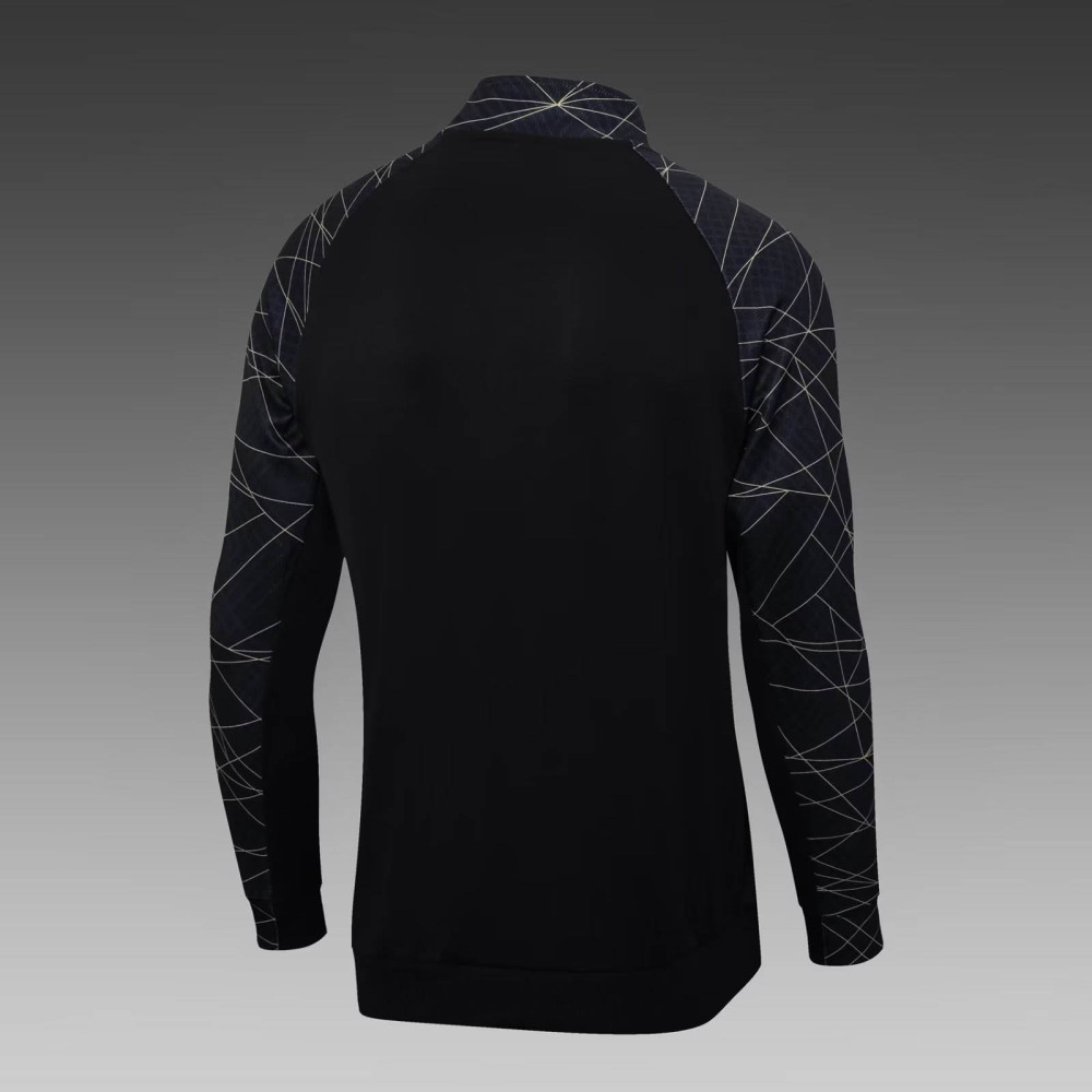 2023/2024 Psg Paris Saint-Germain Long Zipped Jacket Black Set