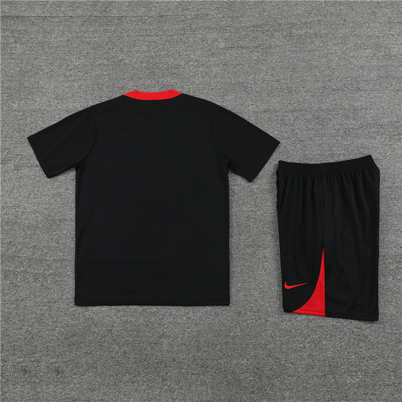 24-25 Short Sleeve Training Jersey Portugal Black