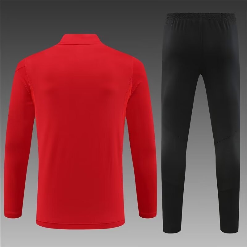 2023/2024 Arsenal Half Pull Training Wear Red Football Shirt