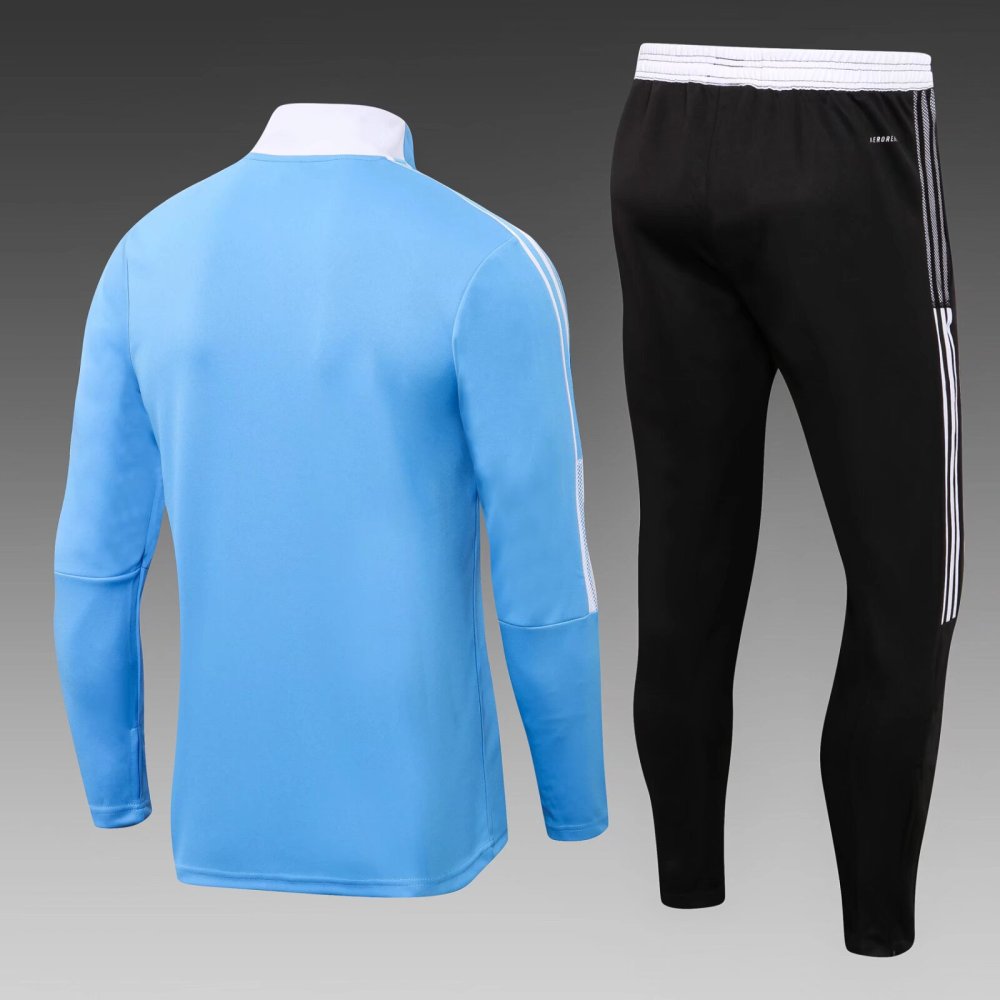 2021/2022 Real Madrid half-pull training suit blue suit 1:1 Thai quality suit
