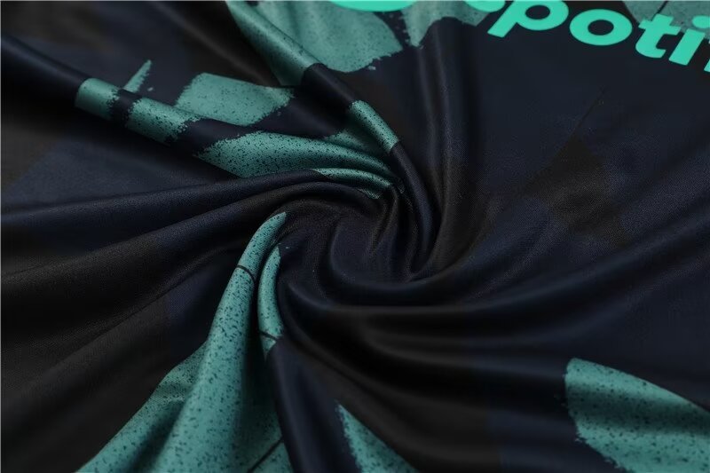 2023/2024 Barcelona Half Pull Training Colorful Dark Blue Suit