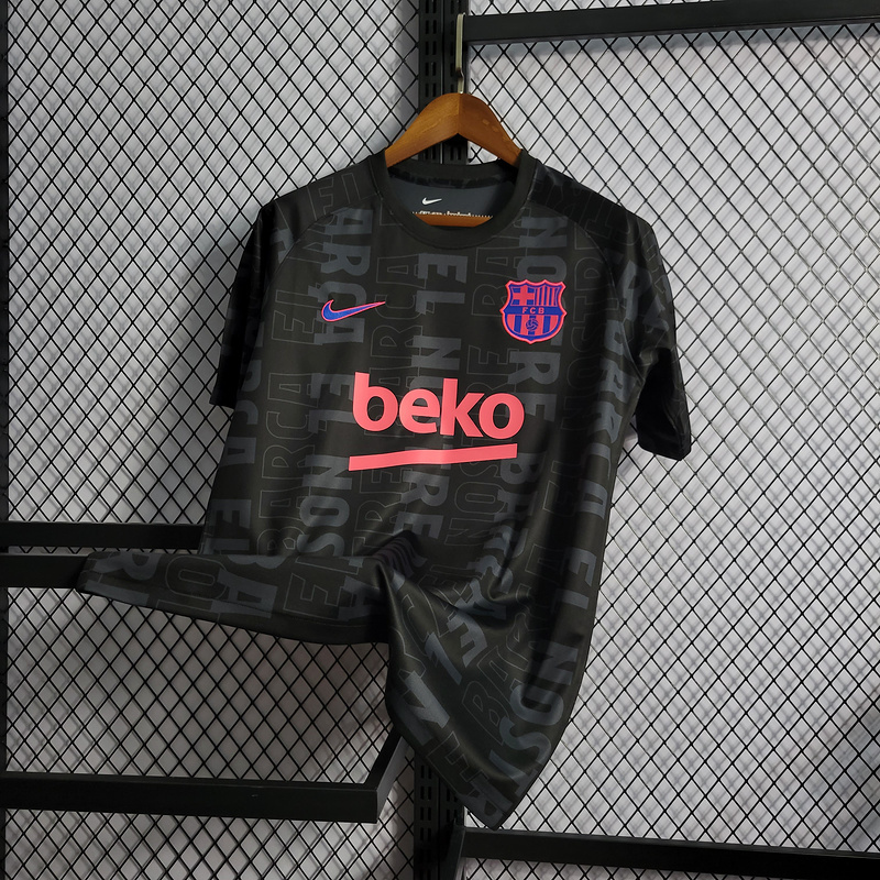 2022 Barcelona Black Training Suit Football jersey