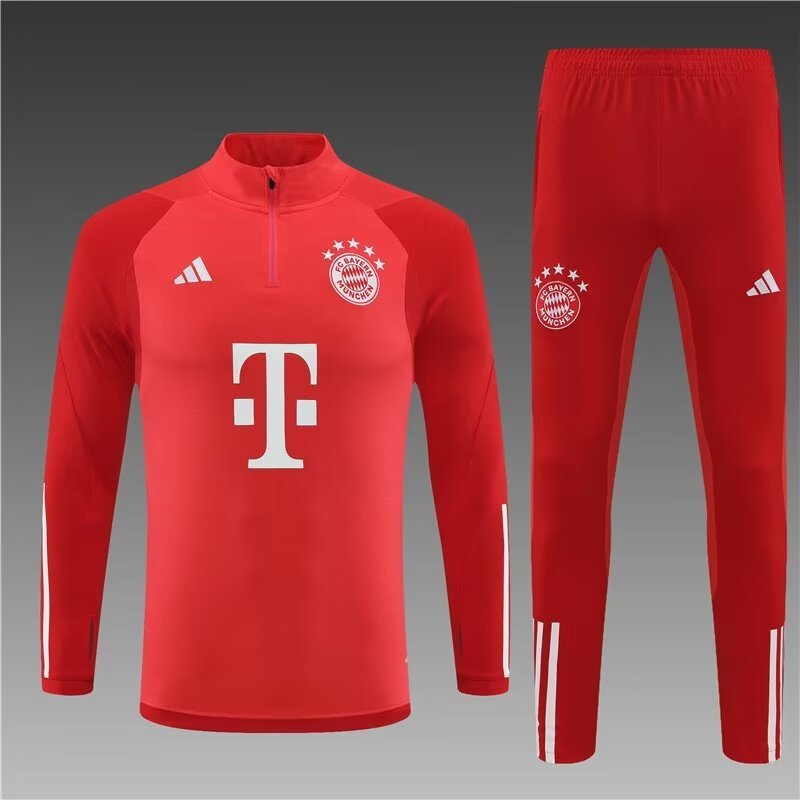 2023/2024 Bayern half-pull training uniform red set
