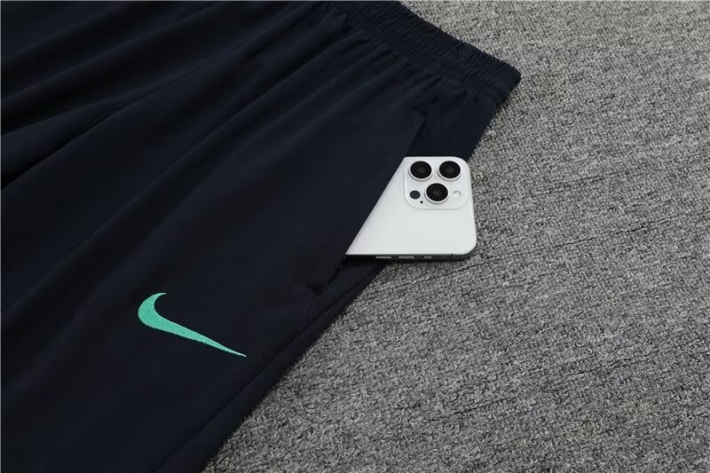 2023/2024 Barcelona Half Pull Training Colorful Dark Blue Suit