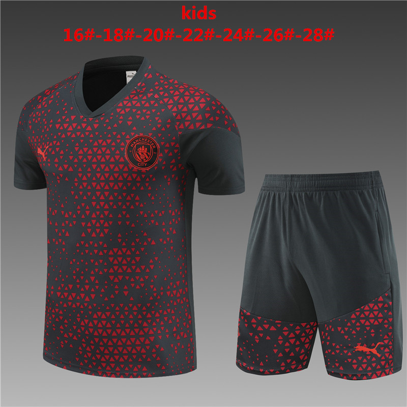 23-24 Manchester City short-sleeved training suit
