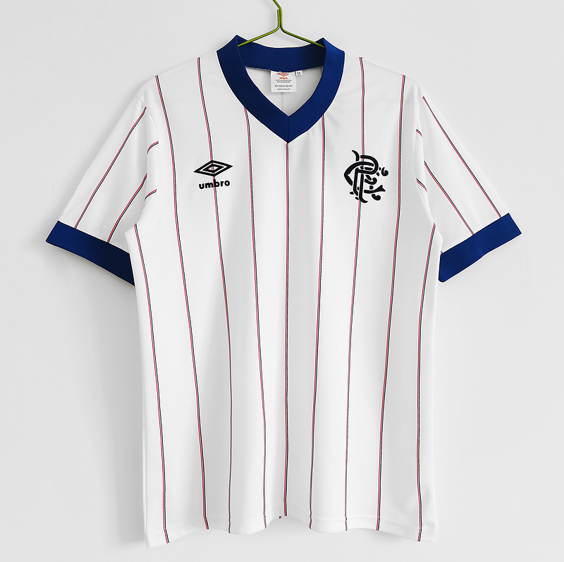 Retro 1982-83 Rangers away football jersey Retro