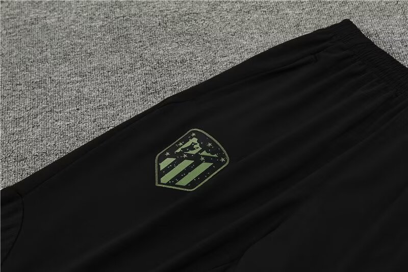 2023/2024 Player Edition Atletico Madrid Half Pull Training Wear Green Jersey Set