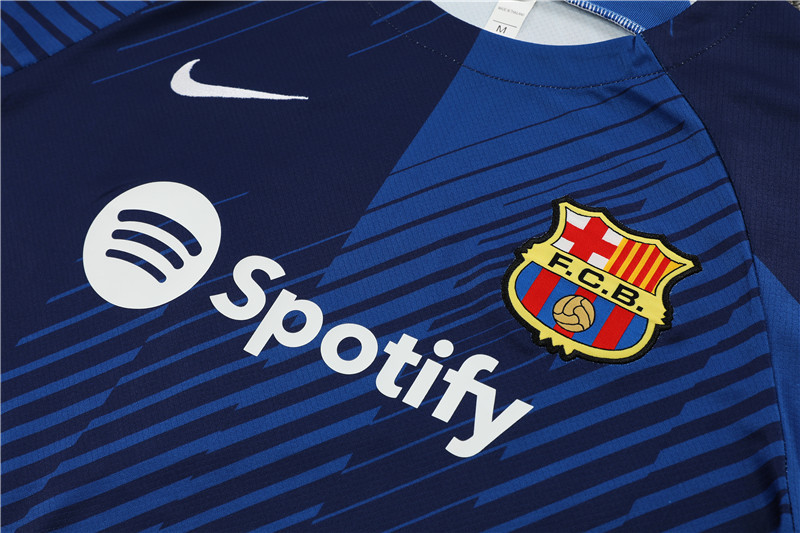 23-24-Short-sleeved training uniform Barcelona blue [camouflage style]